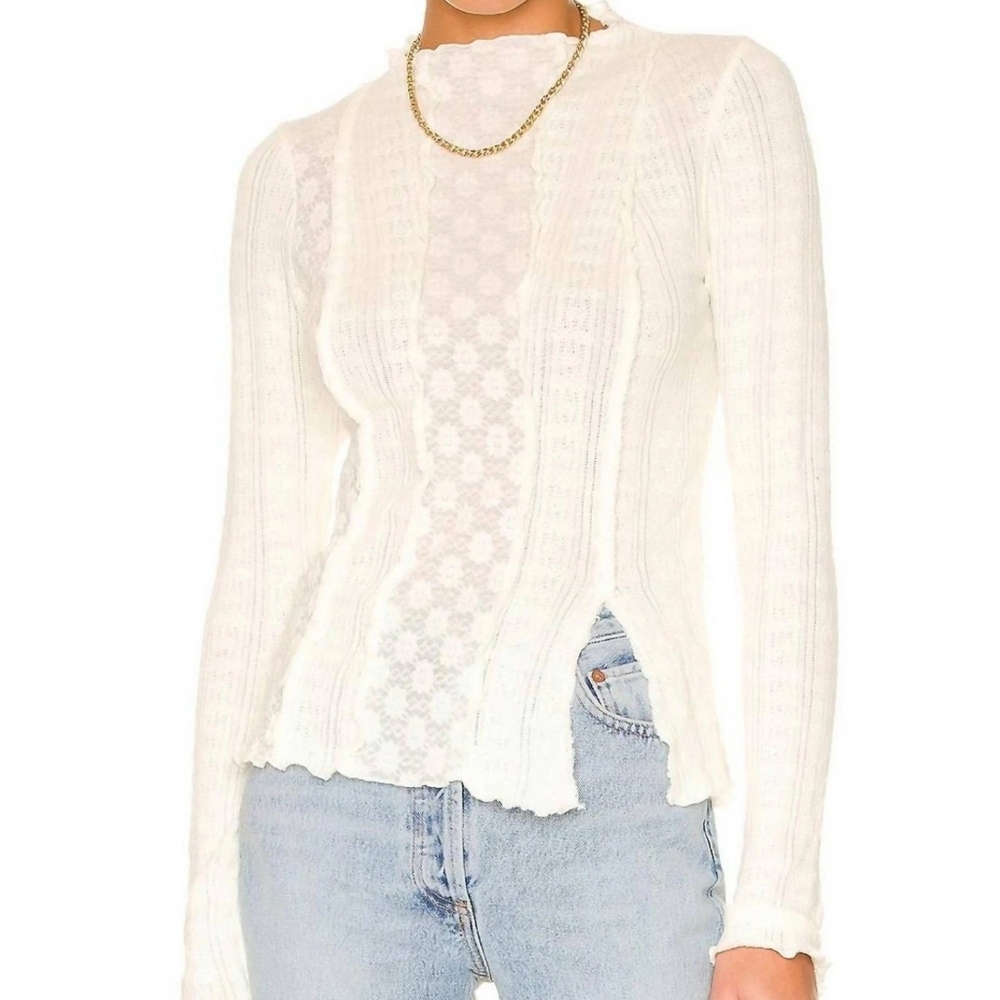 NEW FREE PEOPLE lula top in gardenia Small